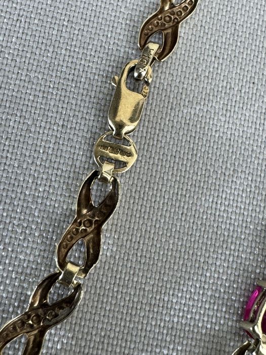 Bratara din aur, diamante si rubine