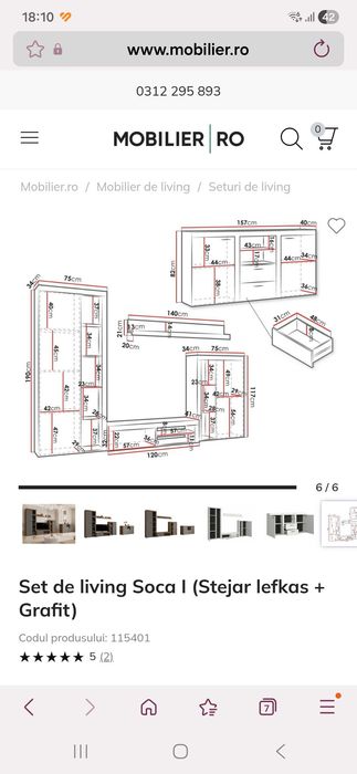 Mobilier living 5 piese