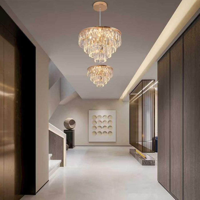 Lustra LED moderna cu cristale pentru dining/bucatarie/livingroom