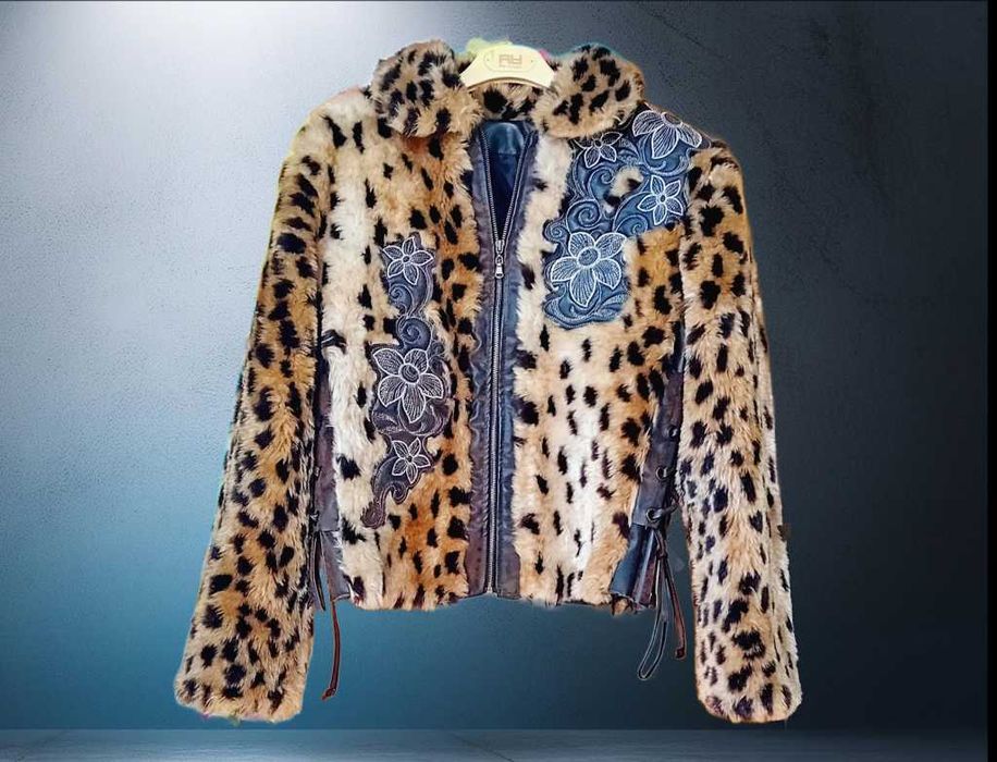 Женско яке, сезон Есен/Зима, размер L, Леопардов принт
