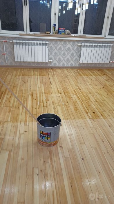 Шлифовка пол паркетной доски лакировка Марилка