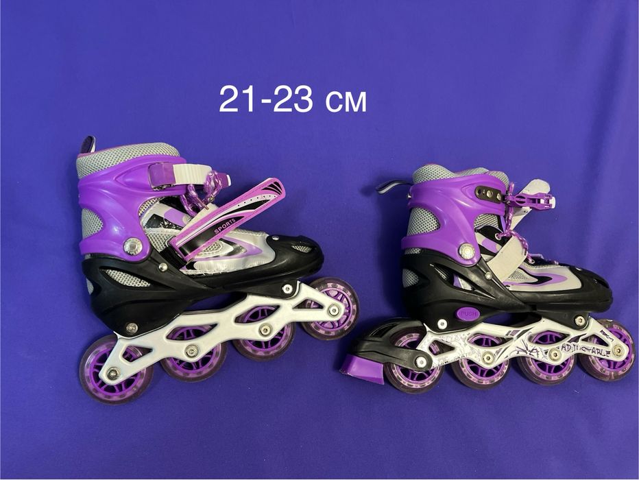 Продам б/у Ролики / роликовые коньки для девочки + шлем + кофта