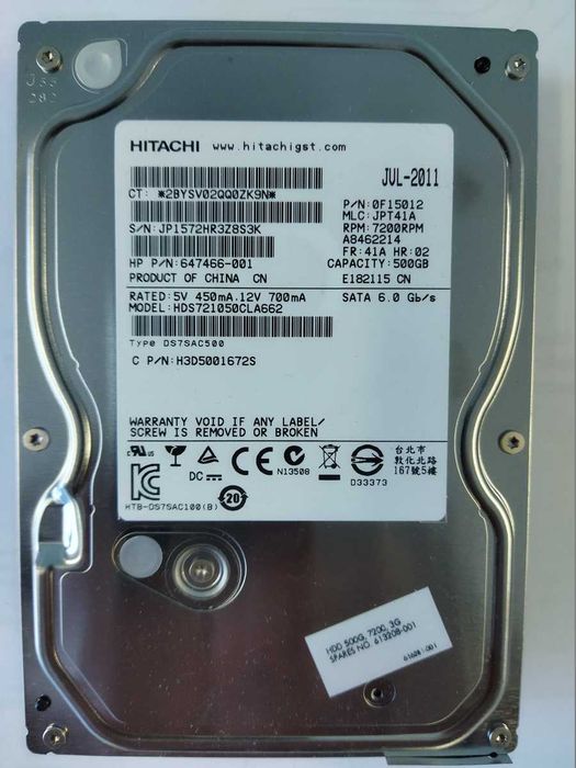 Жесткие диски HDD 500 Gb для ПК