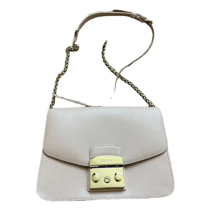 Дамска чанта Furla Metropolis 21см в сив цвят