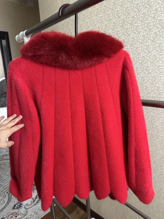 Қызыл пальто матасы  натуральный
