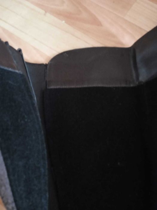 демисезонные кожаные сапоги