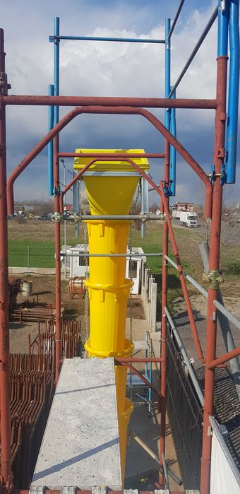 Sistem evacuare moloz, tubulatura moloz santier, tobogan santier