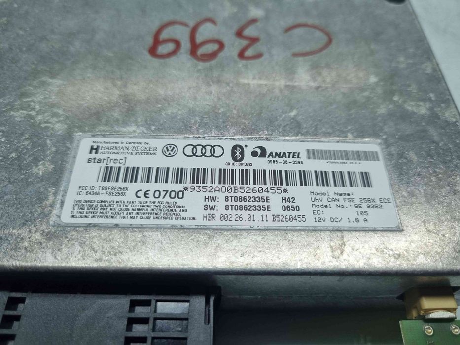 Modul bluetooth  AUDI A4 (8K2, B8) [Fabr 2008-2015] 8T0862335E