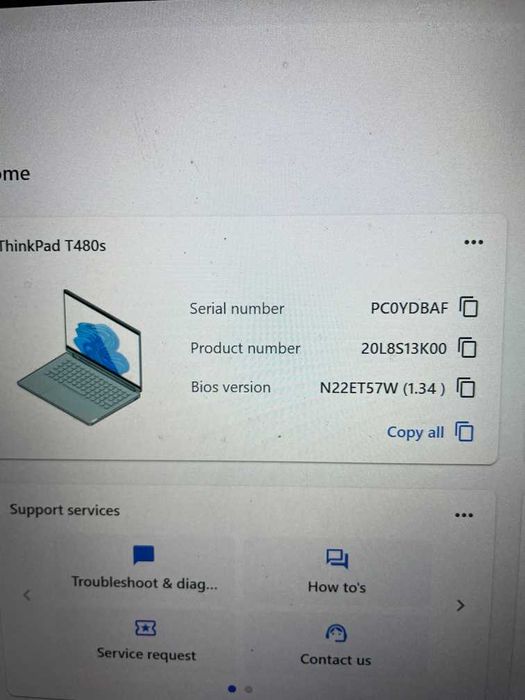 Laptop Lenovo T480s i5-8250U 20GB RAM, incarcator, mouse, Windows