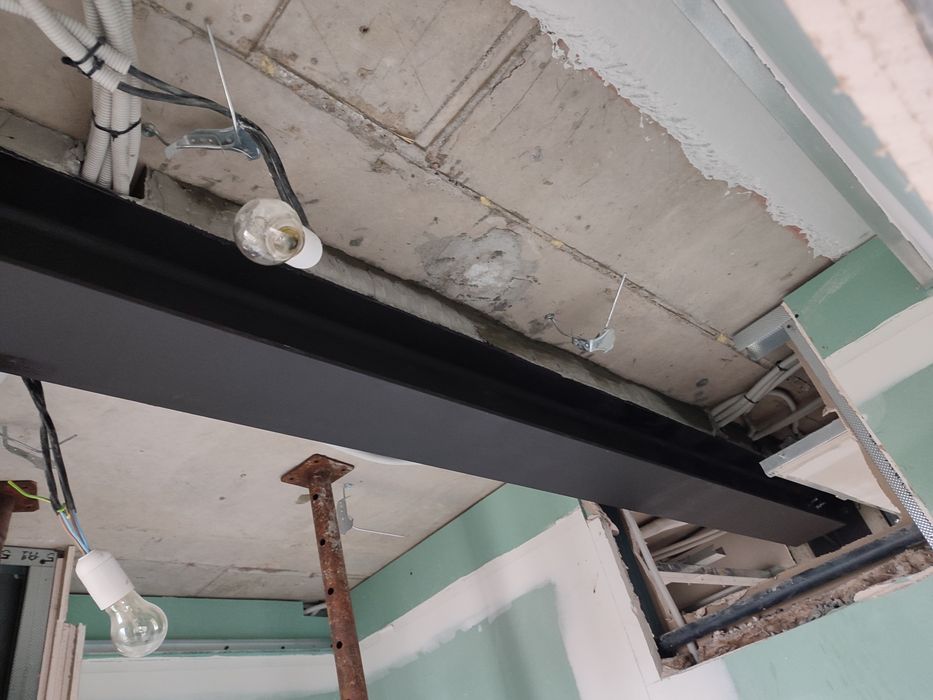 Укрепване и усилване на плочи по проект,метални конструкции,стълби