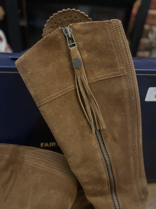 Cizme Fairfax & Favor England – piele întoarsă – premium