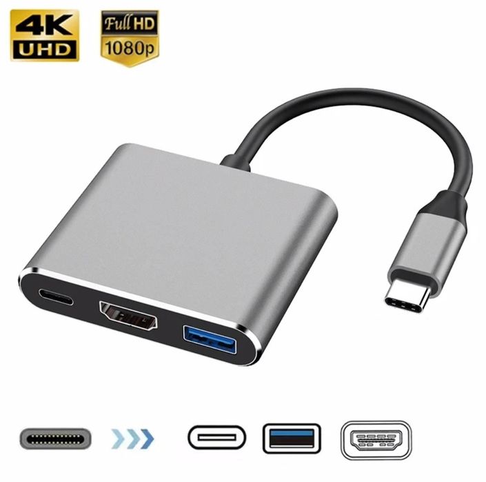Adaptor tip c HDMI USb adaptor MacBook laptop PC