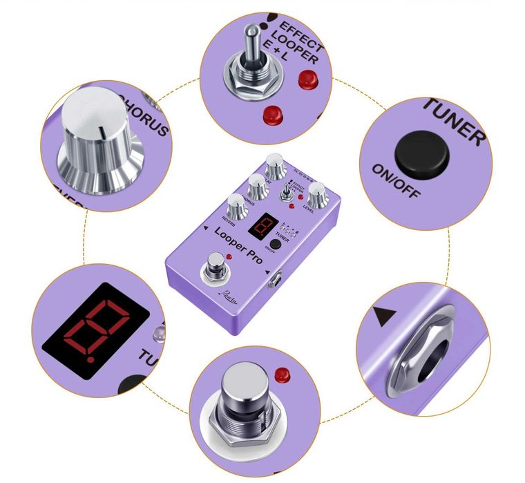 Чисто нов ROWIN RE05 Looper Pro китарен ефект!