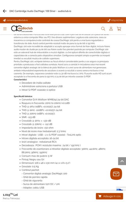 Cambridge audio dacmagic 100