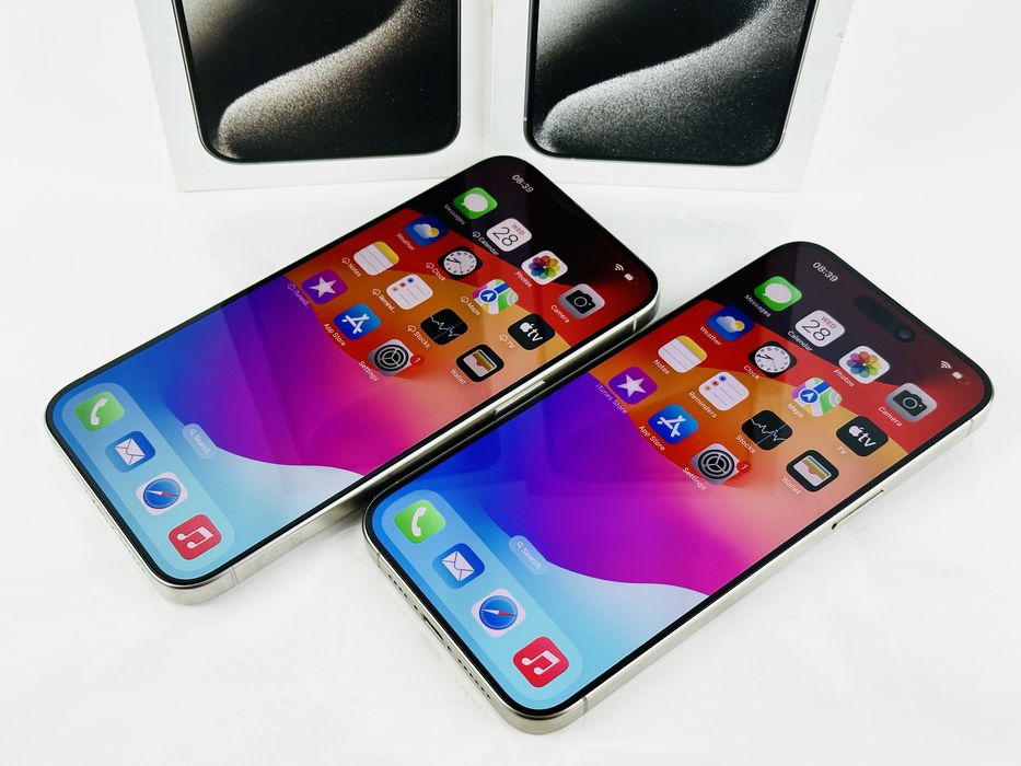 Apple iPhone 15 Pro Max 256GB Natural / White Перфектен! Гаранция!