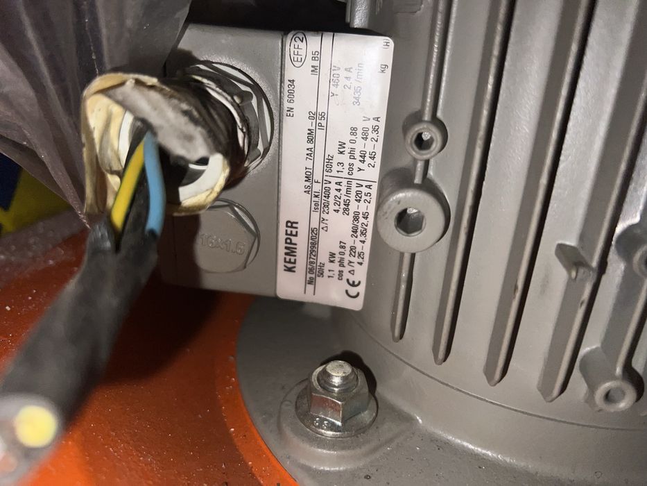 Индустриален турбинен вентилатор kemper 1.3 kw 380 V трифазен