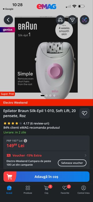 Epilator Braun Silk Epil 1