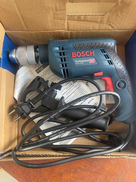 Masina de gaurit cu percutie Bosch - GSB 13 RE, 600 W, mandrina rapida, 13 mm, turatie reglabila