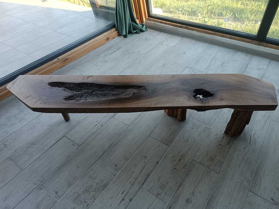 Masa lux Lemn Nuc, Stejar 100 ani Handmade - Piesa Centrala