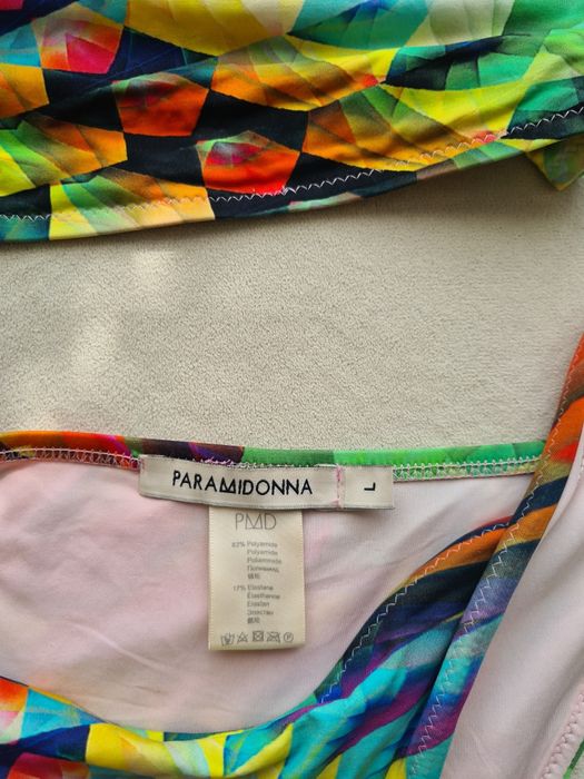 PARAMIDONA пъстър бански половинси шарен половинка луксозен размер L