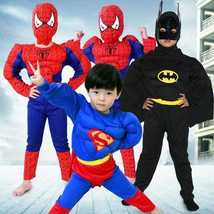 Детски Косюми на Спайдърмен, Хълк, Капитан Америка и Супермен
