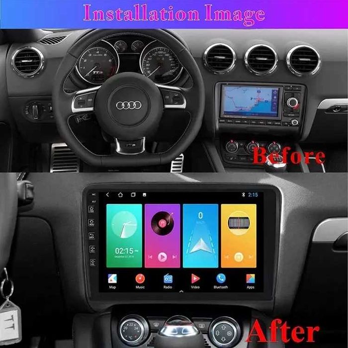 Мултимедия за Audi TT 2DIN плеър Екран Android Навигация Двоен дин