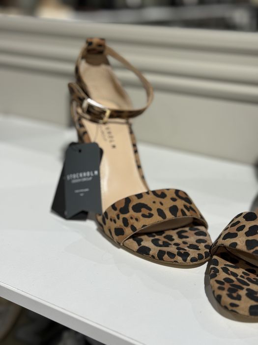 Sandale Stockholm Leopard originale piele naturala ( 36, 37, 38 )