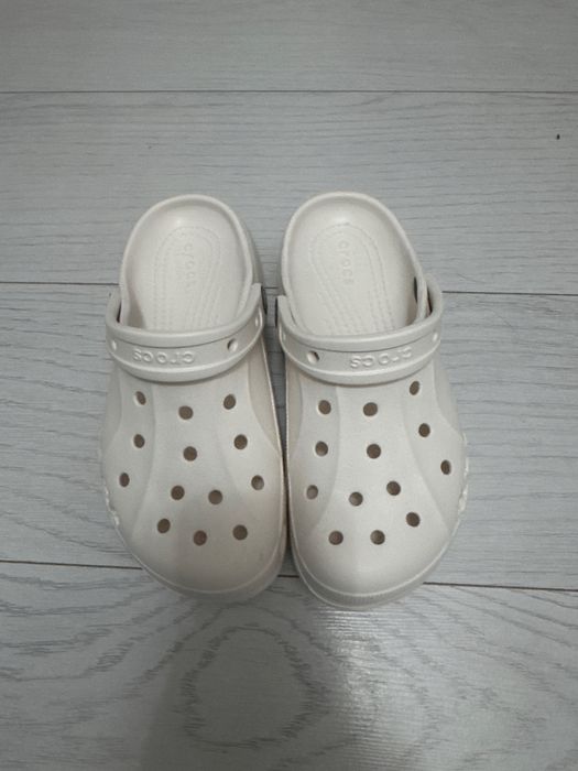 Кроксы Crocs на платформе белые, новые