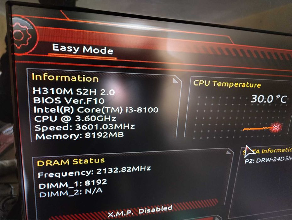 Дъно H310m + i3 8300 + 8gb ddr4
