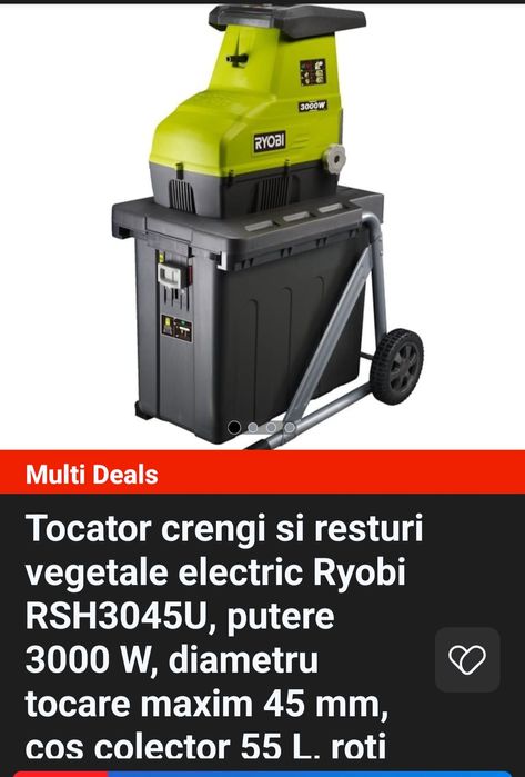 Tocător crengi și resturi vegetale.