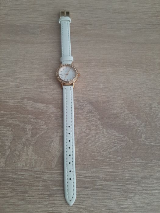Ceas GUESS Mini Sunrise W0335L5 - Original, curea piele albă