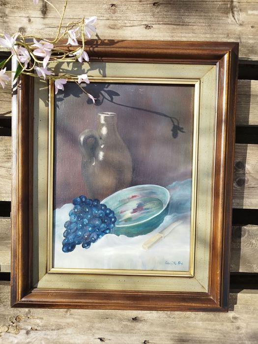 Винтидж холандска картина / натюрморт 
Масло върху платно