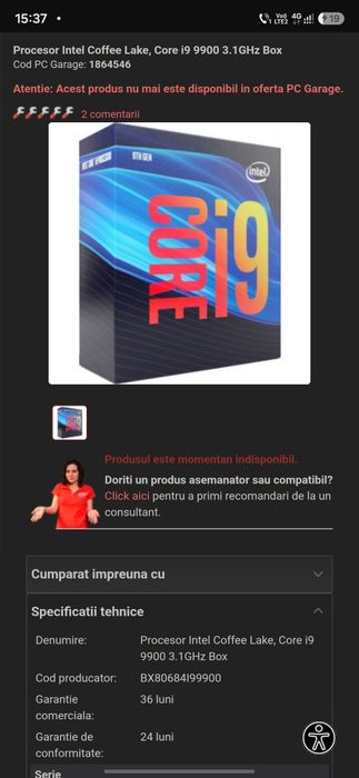 Kit Gaming Intel i9-9900 + Placă de bază B365M + Cooler Master Hyper 212 LED