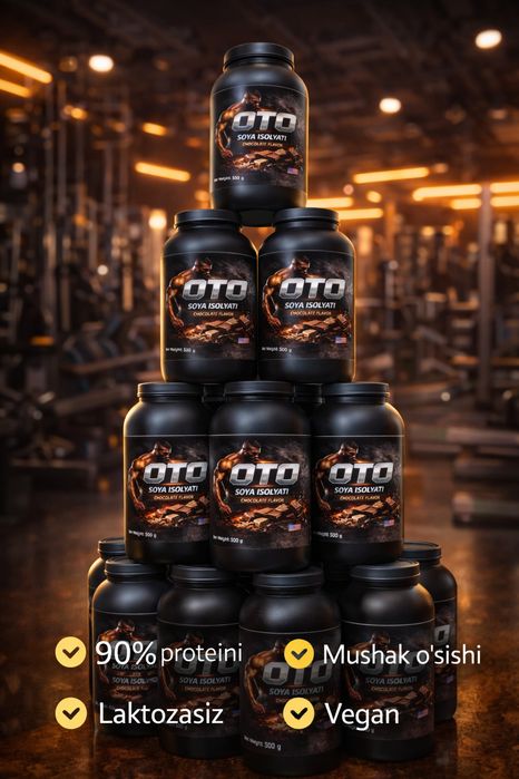 Soya isolyati 90% protein. Shokolad tamli
