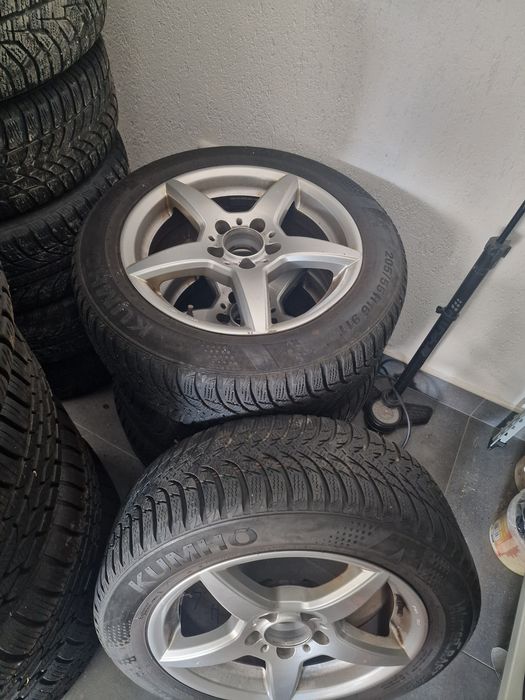 Jante aliaj Mercedes W204 R16 + anvelope iarnă