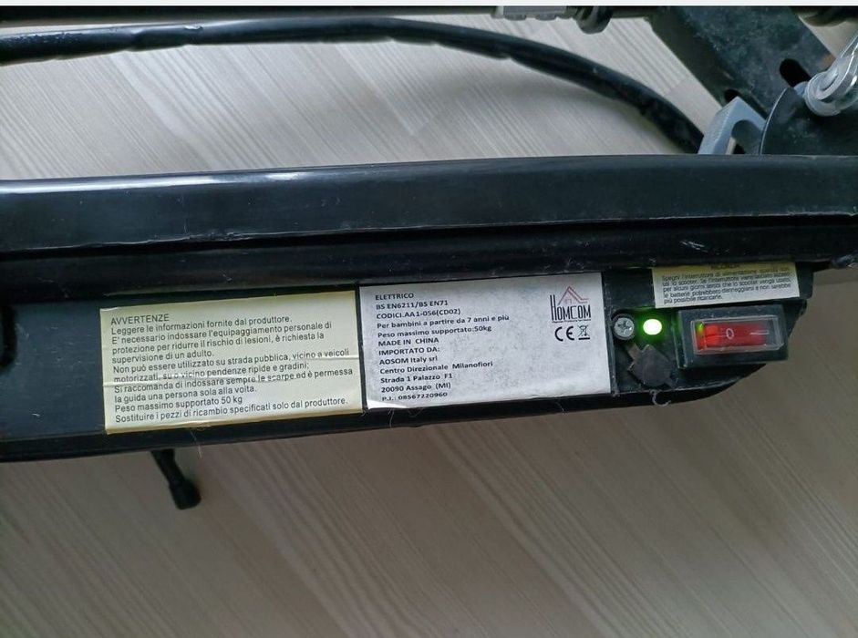 HOMCOM trotineta electrica, pentru copii, 74x36x73-91cm,accept schimb