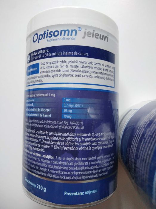 Jeleuri pentru somn cu aroma de cirese Optisomn, 60 bucati, Zdrovit
