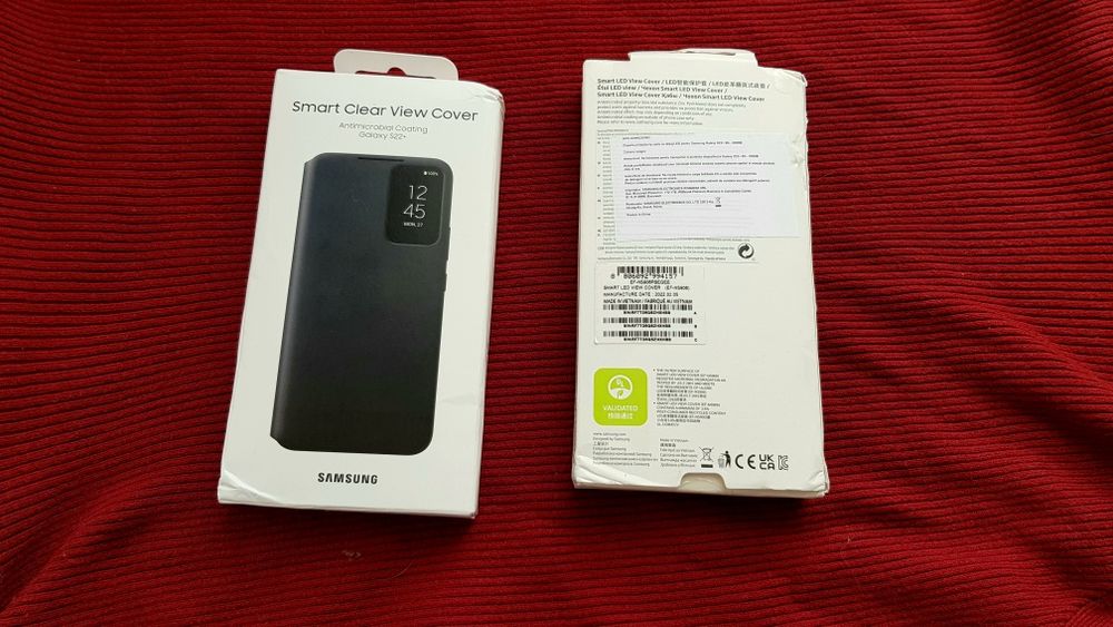 Husa Clear si Led view Originala Samsung Galaxy S22+ PLUS Noua!Negru