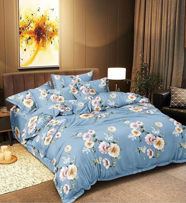 Lenjerie bumbac satinat cu 4 piese