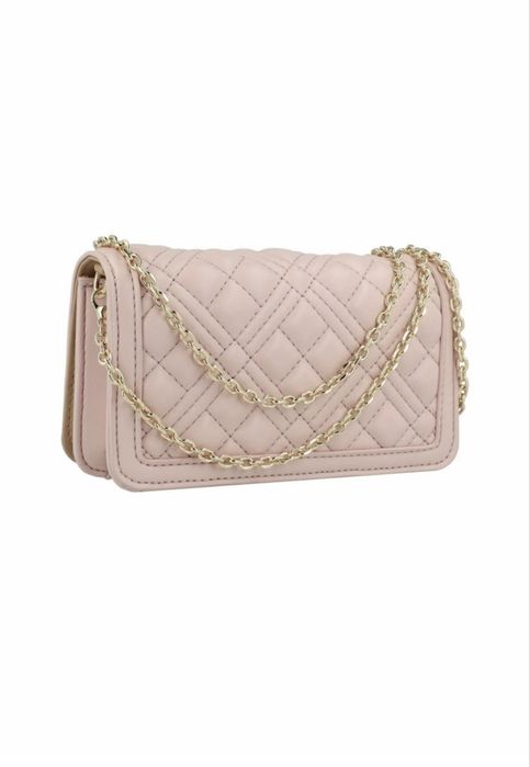 Дамска чанта Love Moschino розова от екологична кожа