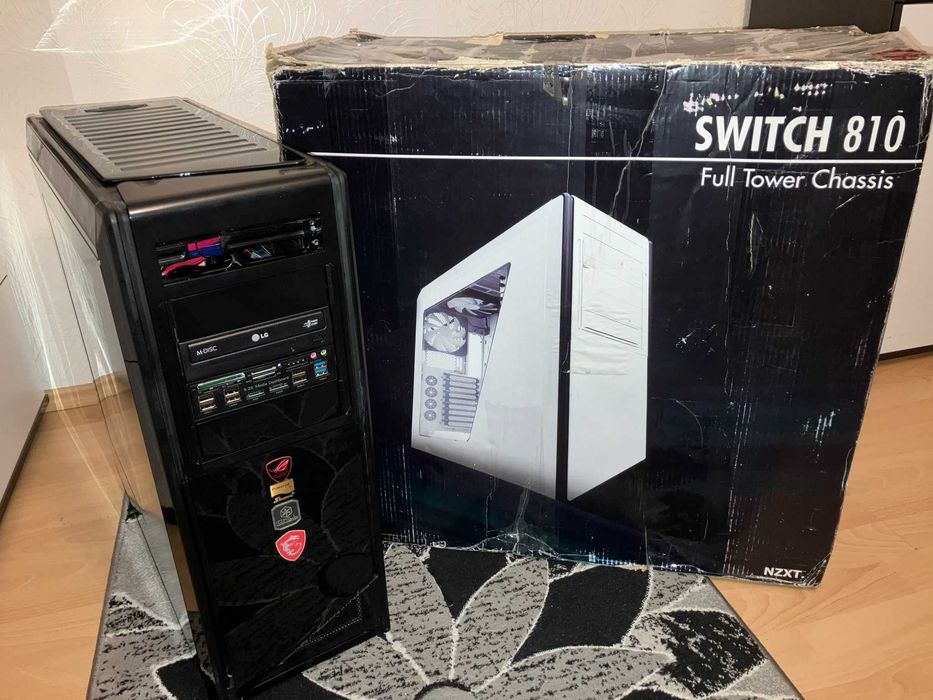 Carcasa PC Gaming/Server NZXT Switch 810 + 4 Ventilatoare Arctic