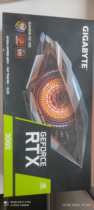 Продаю видеокарту Gigabyte GeForce RTX 3060 gaming oc 12gb