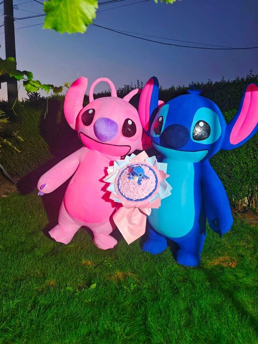 Изненада с Панда, розов, лилав и син Стич, Бяло Мече, рожден ден.