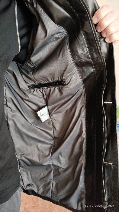 Кожаный плащ 50-52рр