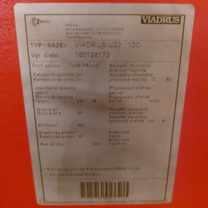 Котел VIADRUS U22 10C / 58.1 kW