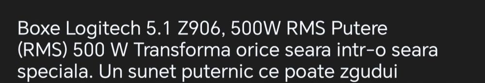 Boxe Logitech 5.1 Z906, 500W RMS