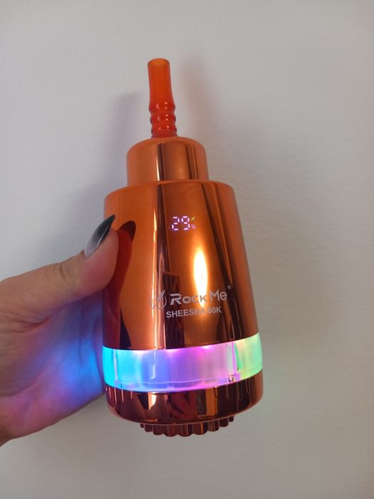 NOU!Tigara electronica / E-Shisha  Mega Vape Rock Me Sheesha 60k,sunet la utilizare +fum dens+lumini,  COMPATIBIL cu NARGHILEAU CLASICĂ, originale