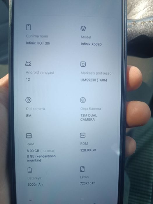 Infinix hot 30i 8/128