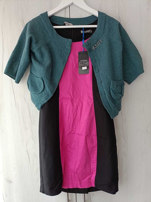 Rochie Nouă cu cardigan lână