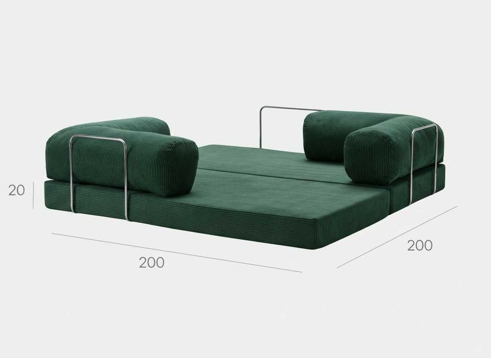 Компресиран, ортопедичен диван Forest tales, размер 2000х1000х700 мм